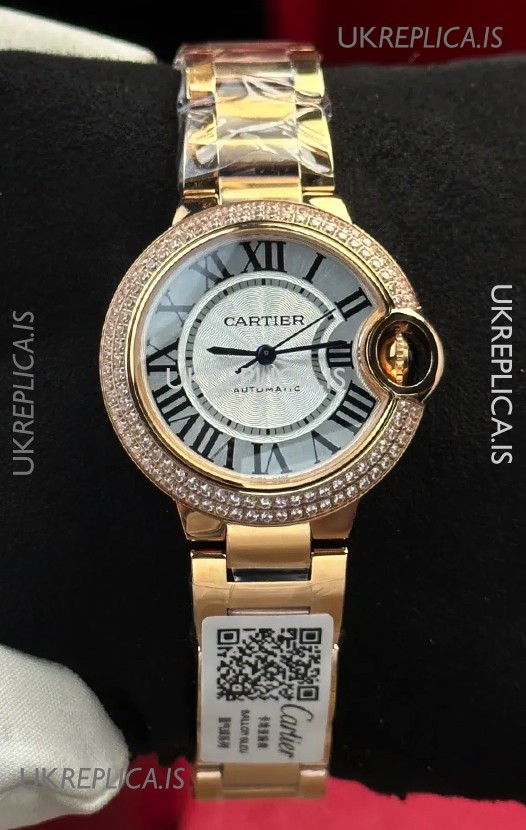 Ballon De Cartier Automatic 33MM Rose Gold Super Clone Watch 