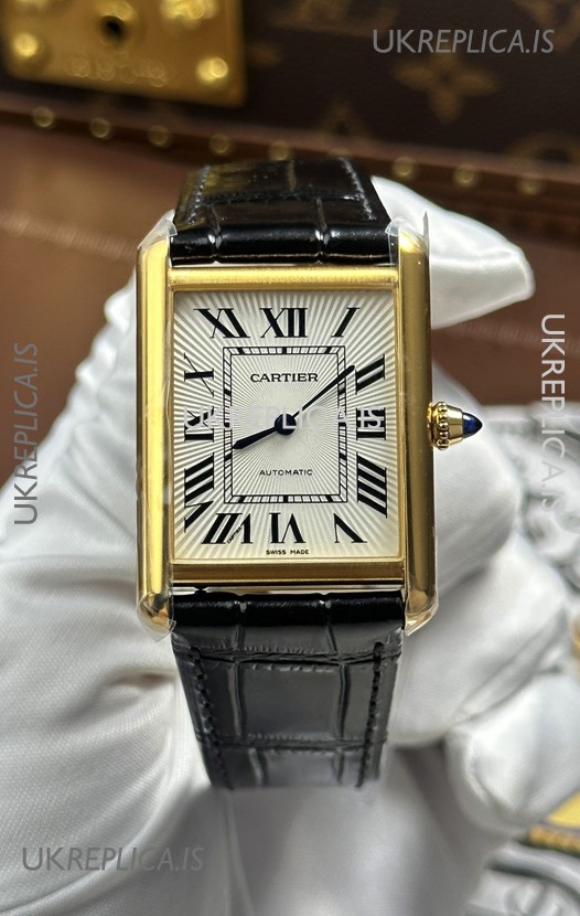 Cartier Tank Louis Automatic 27mm in Yellow Gold Super Clone Watch 
