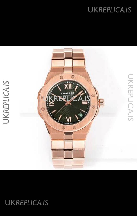 Chopard Alpine Eagle Rose Gold Brown Dial Super Clone Replica Watch