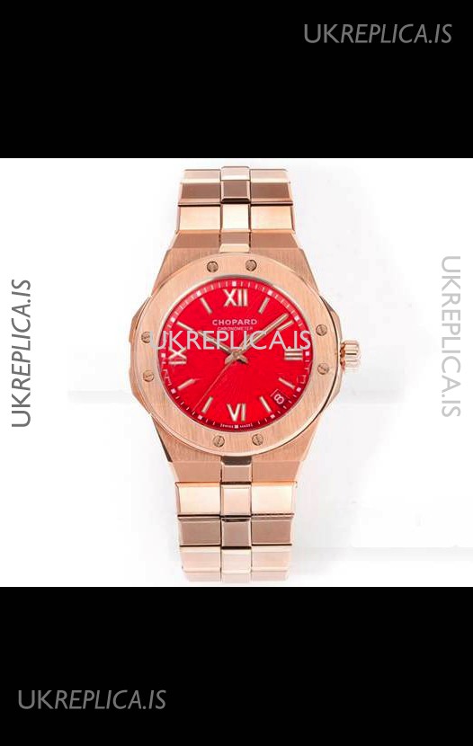 Chopard Alpine Eagle Rose Gold Red Dial Super Clone Replica Watch