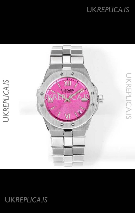 Chopard Alpine Eagle Stainless Steel Pink Dial Super Clone Replica Watch