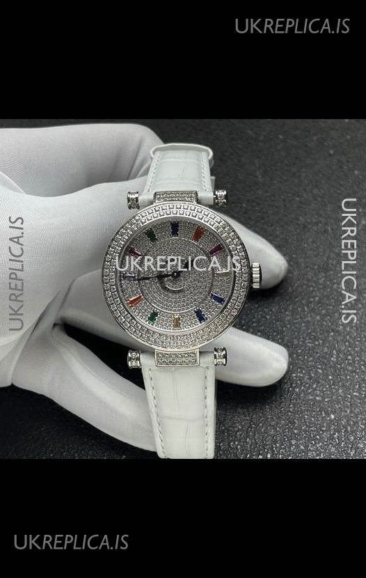 Franck Muller Double Mystery Swiss Quartz Watch in Steel Casing