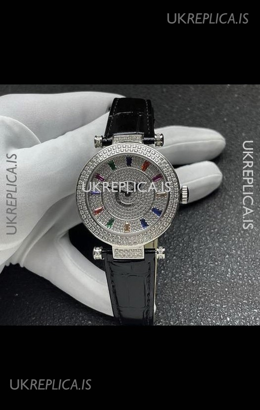 Franck Muller Double Mystery Swiss Quartz Watch in Steel Casing