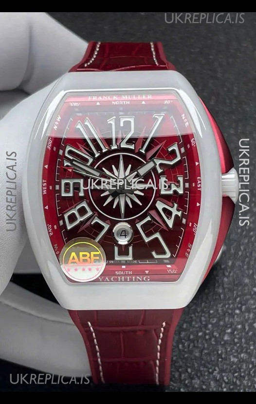 Franck Muller Vanguard Yachting White Ceramic Super Clone Watch 