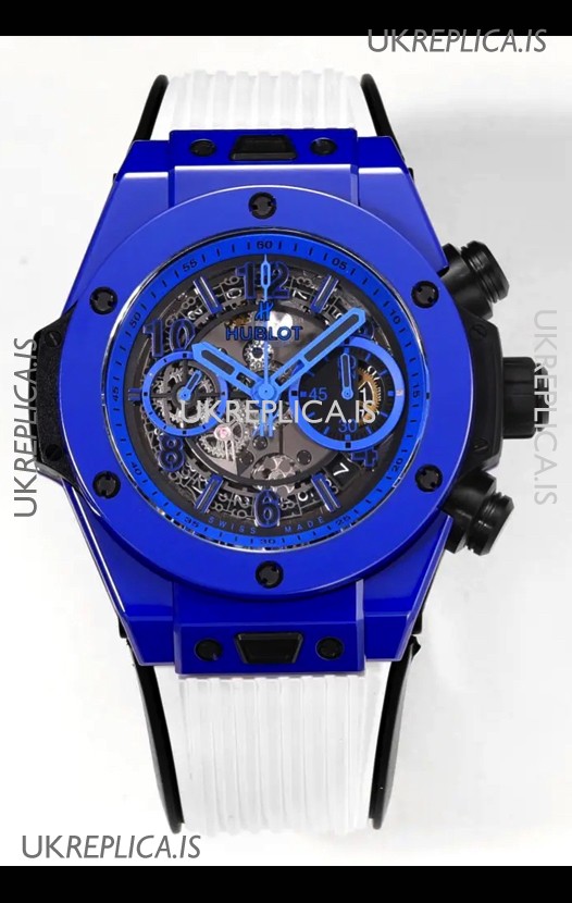 Hublot Big Bang Unico Chronograph Blue Ceramic Super Clone Watch 