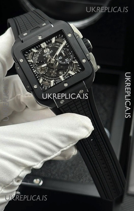 Hublot Square Bang Unico Black Magic Ceramic Super Clone Watch 