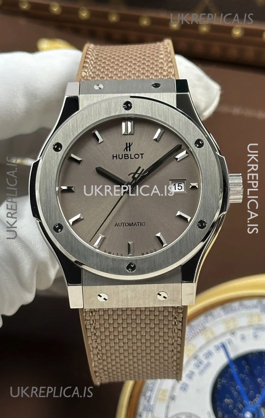 Hublot Classic Fusion Titanium Taupe Dial 42MM Super Clone Watch 