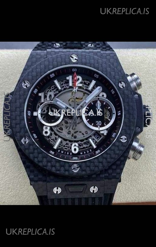 Hublot Big Bang Unico Carbon Fiber Watch 45MM Super Clone Watch 