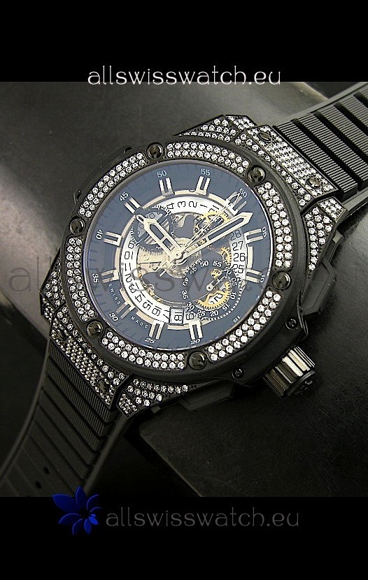 Hublot Big Bang King Power PVD Casing Watch with Diamonds