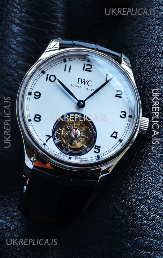 IWC Portuguese Tourbillon Steel Case White Dial Super Clone Watch 