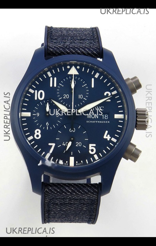 IWC PILOT'S Chronograph Top Gun Oceana Blue Super Clone Watch 