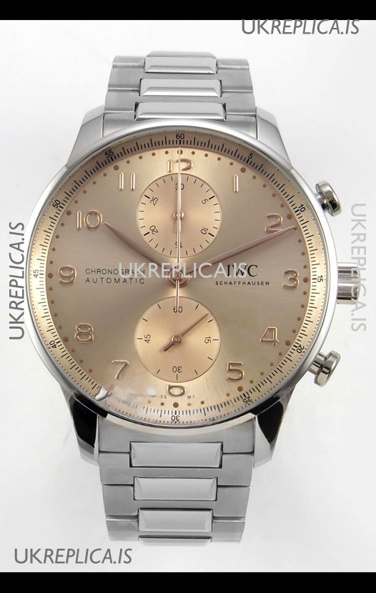 IWC Portuguese Chronograph Champange Dial Super Clone Watch 