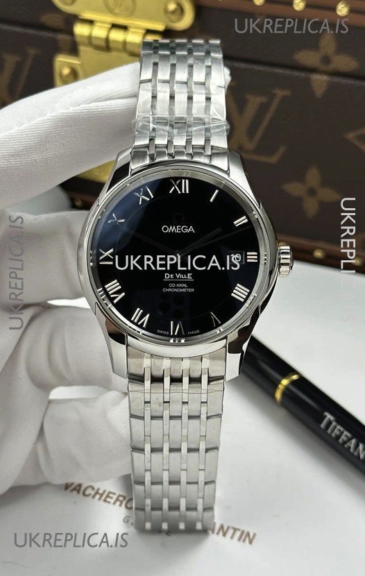 Omega De Ville Co-Axial Chronometer 41MM Black Dial Super Clone Watch 
