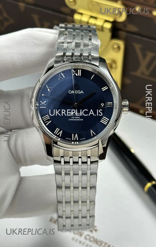 Omega De Ville Co-Axial Chronometer 41MM Blue Dial Super Clone Watch 