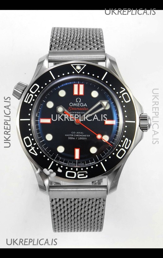 Omega Seamaster 300M Black/Orange Dial Dual Strap Super Clone Watch 