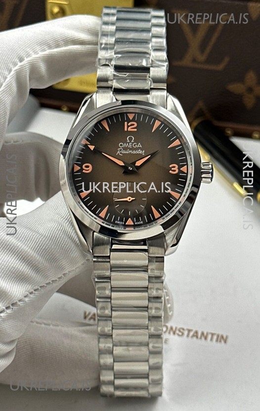 Omega Seamaster Railmaster Brown Dial Super Clone Watch 