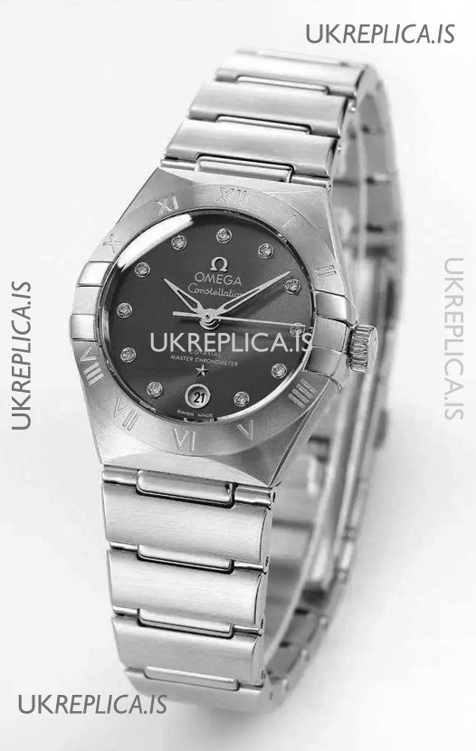 Omega Constellation 29MM Stainless Steel Grey Dial Automatic Super Clone Watch 