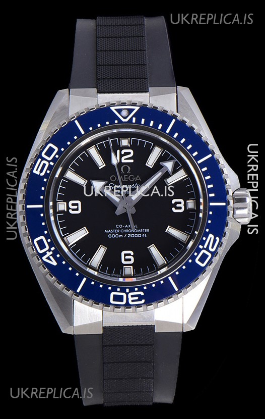 Omega Seamaster Planet Ocean Blue Bezel Rubber Strap 42MM Super Clone Watch 