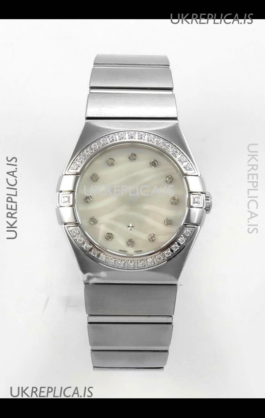 Omega Constellation 28MM Pearl Textured Dial QUARTZ Super Clone Watch 