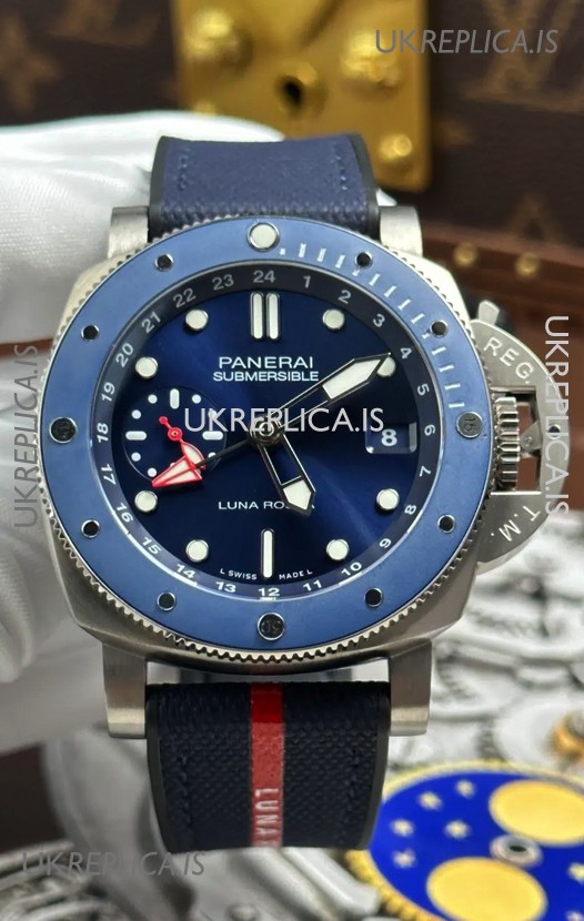 Panerai Submersible PAM01507 GMT Luna Rossa Titanio Super Clone Watch 