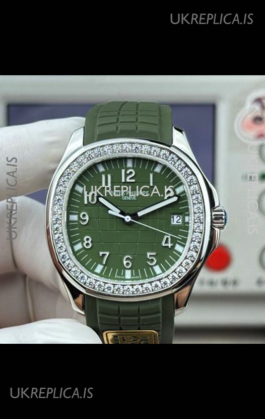 Patek Philippe Aquanaut 5167 Blue Dial/Strap Diamonds Bezel Super Clone Watch 