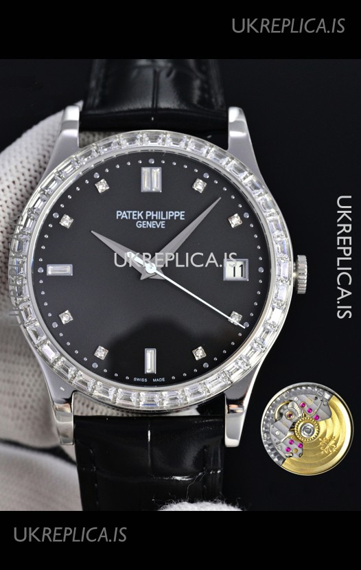 Patek Philippe Calatrava 5298 Squared Diamonds Super Clone Watch 