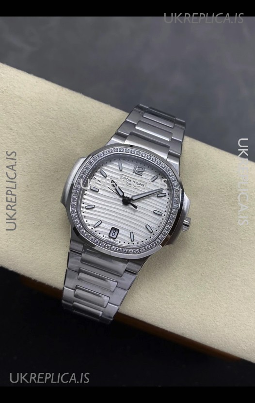 Patek Philippe Nautilus 7118 35MM Steel Dial Diamonds Super Clone Watch 