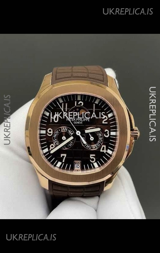 Patek Philippe Aquanaut 5261 Rose Gold Brown Dial Swiss Replica Watch