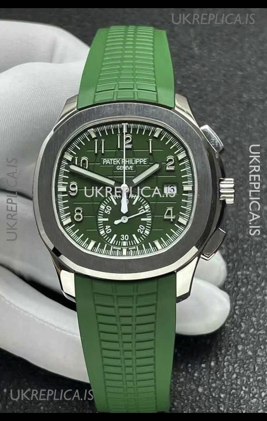 Patek Philippe Aquanaut 5968 Steel Case Green Dial Super Clone Watch 