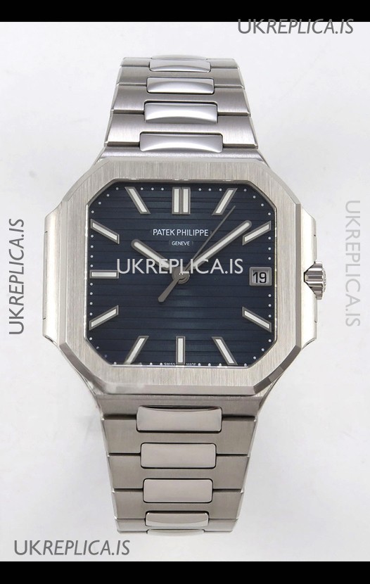 Patek Philippe Cubitus 7128 904L Steel Casing Black Dial Swiss Replica Watch
