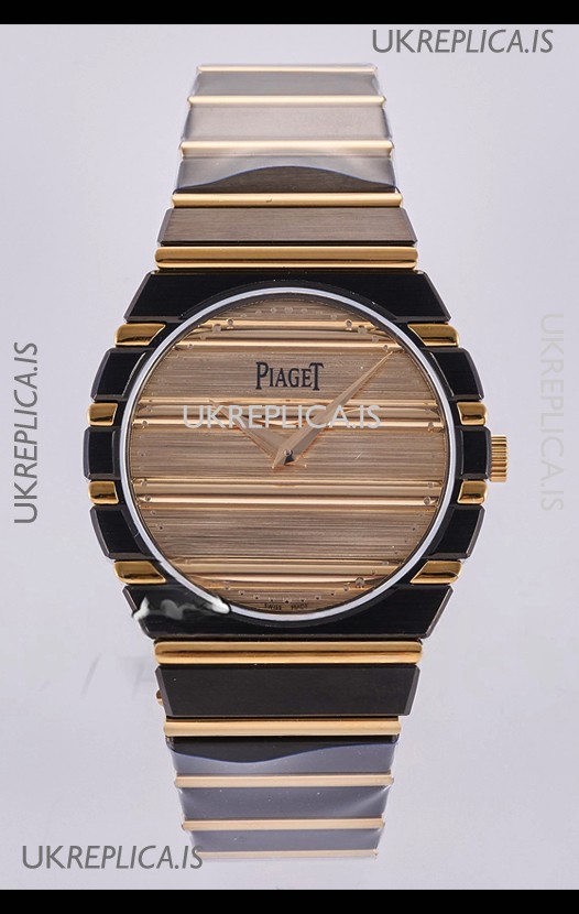 Piaget Polo 79 Two Tone Rose Gold/Black Casing 39MM Super Clone Watch 