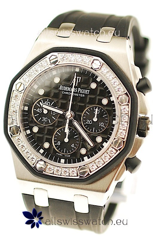 Audemars Piguet Royal Oak Offshore Alinghi Limited Edition Swiss Replica Watch in Diamond Bezel