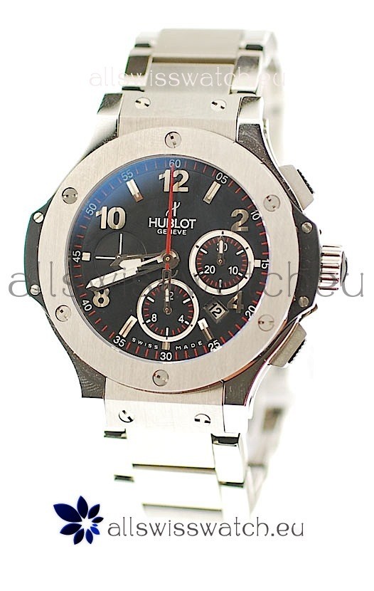 Hublot Big Bang Swiss Watch in Stainless Steel Strap
