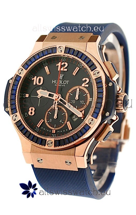 Hublot Big Bang Dark Blue Tutti Fruitti Watch in Purple Diamonds