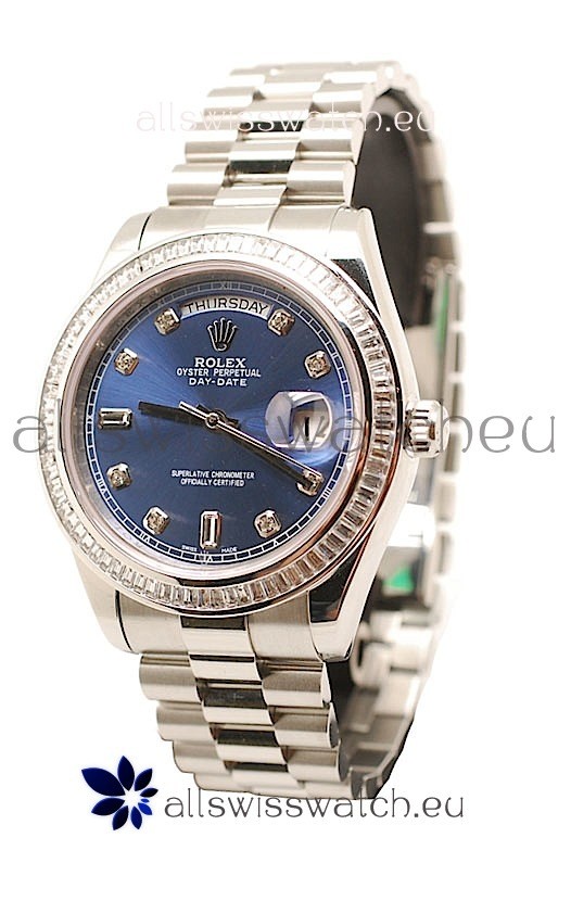 Rolex Day Date Silver Swiss Replica Watch