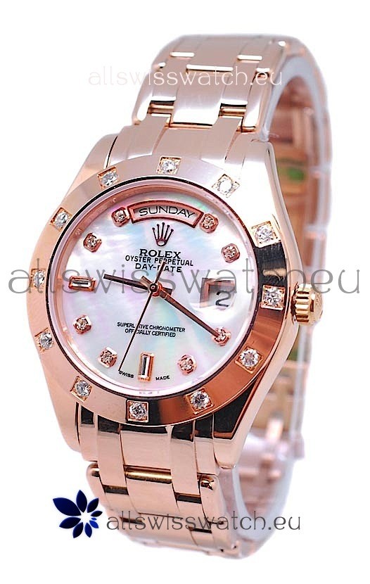 Rolex Day Date White Mother of Pearl Japanese Replica Watch