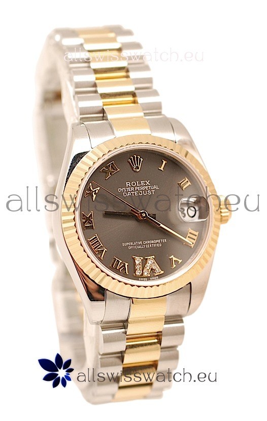 Rolex Oyster Perpetual Datejust Diamonds VI Japanese Replica Watch -36MM