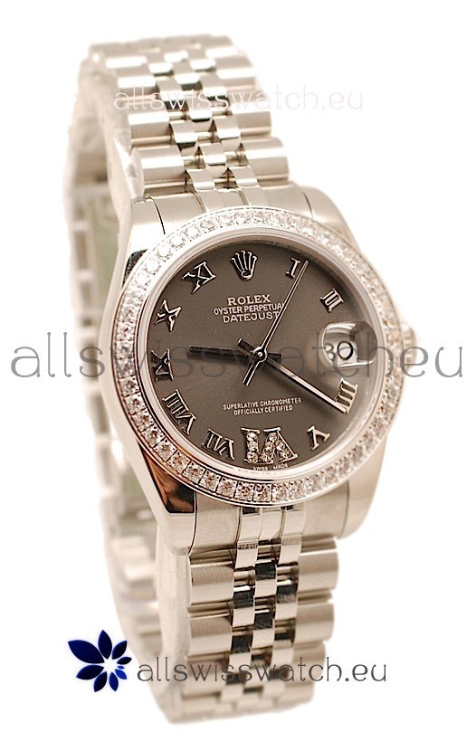 Rolex Oyster Perpetual Datejust Diamonds VI Japanese Replica Watch -36MM
