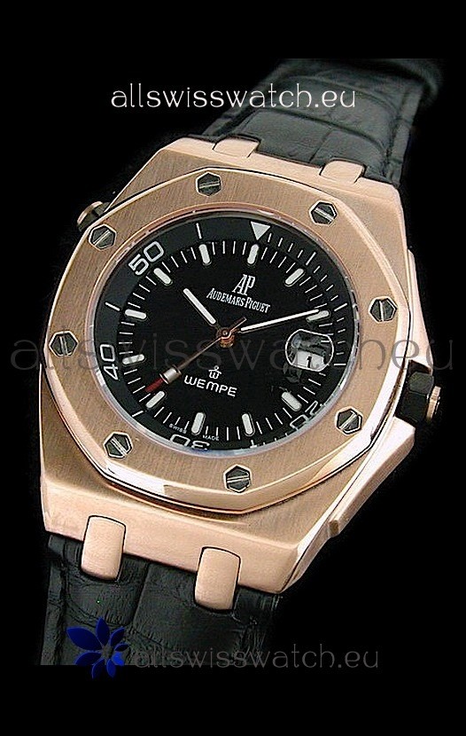 Audemars Piguet Royal Oak Scuba Wempe Swiss Watch in Gold