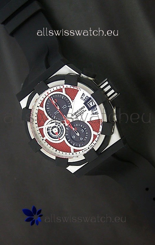 Concord C1 in Red & White Carbon Fibre Swiss Watch