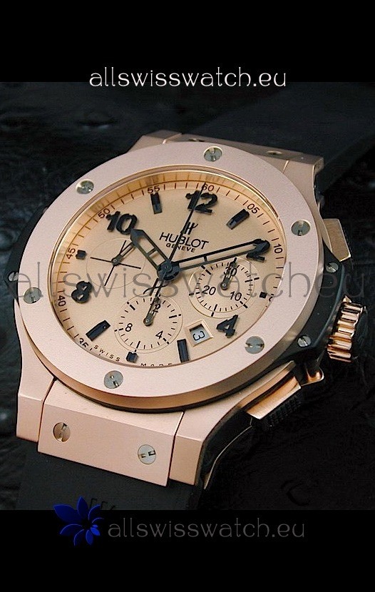 Hublot Big Bang Swiss Matte Limited Edition Watch Pink Gold Case