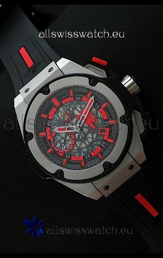 Hublot Big Bang King Power Red Devil Swiss Watch Steel Case