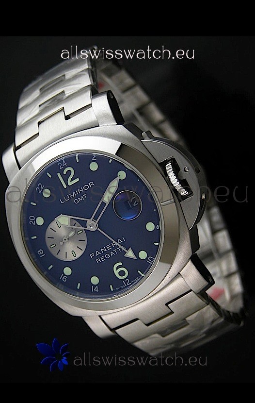 Panerai Luminor GMT Swiss Automatic Watch in Black Dial