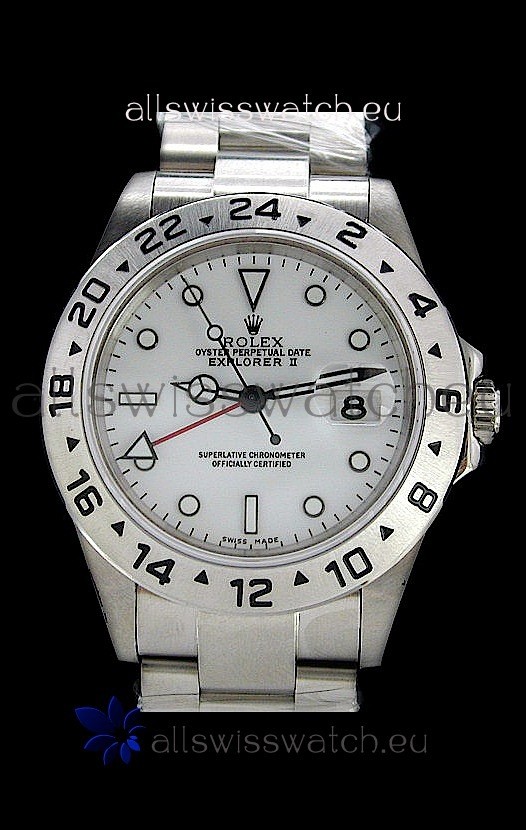 Rolex Explorer II Swiss Replica Automatic Watch in White