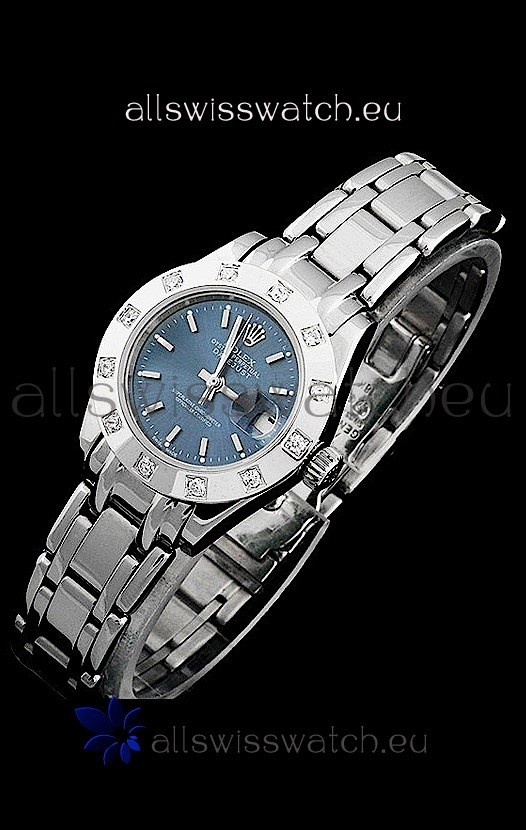 Rolex Datejust Ladies Swiss Replica Ladies Watch in Light Blue Dial
