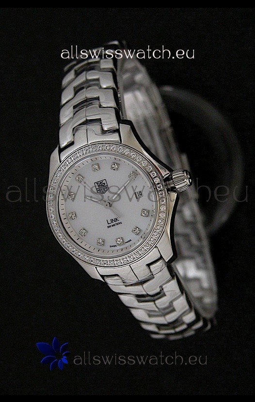 Tag Heuer Link Swiss Ladies Watch in Mother of Pearl White Dial