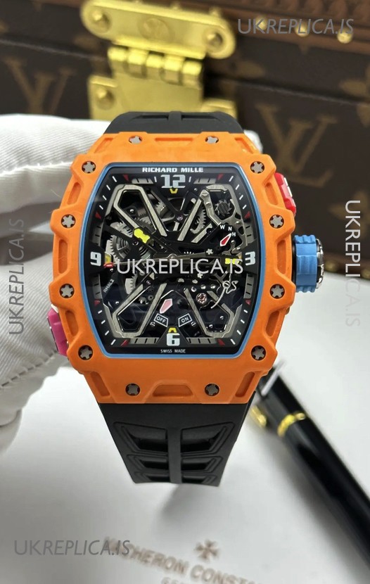 Richard Mille RM35-03 Rafael Nadal Edition Orange Quartz TPT Super Clone Watch 