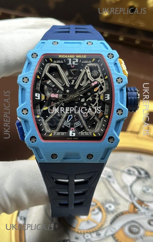 Richard Mille RM35-03 Rafael Nadal Edition Pastel Blue Quartz TPT Super Clone Watch 