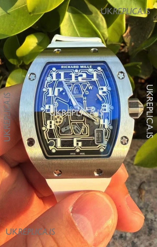 Richard Mille RM67-01 Titanium Extra-Flat White Strap Super Clone Watch 