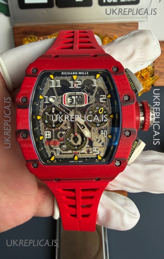 Richard Mille RM11-03 Red Carbon TPT Case Super Clone Watch 